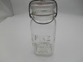 1927–1928 Pine Deluxe Quart Canning Jar – Clear Glass