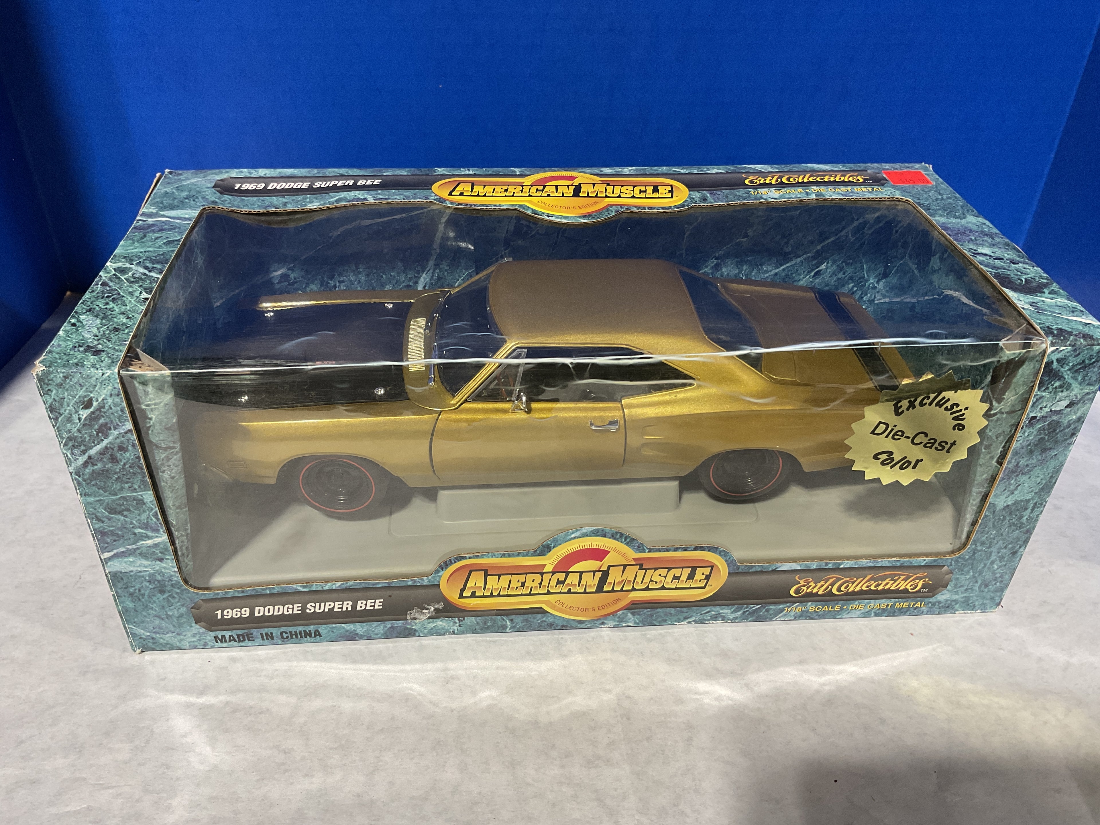 1:18 Scale 1969 Dodge Super Bee – Ertl American Muscle Die-Cast (Gold)