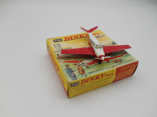 Dinky Toys 710 Beechcraft S35 Bonanza Aircraft Diecast Plane w/ Original Box
