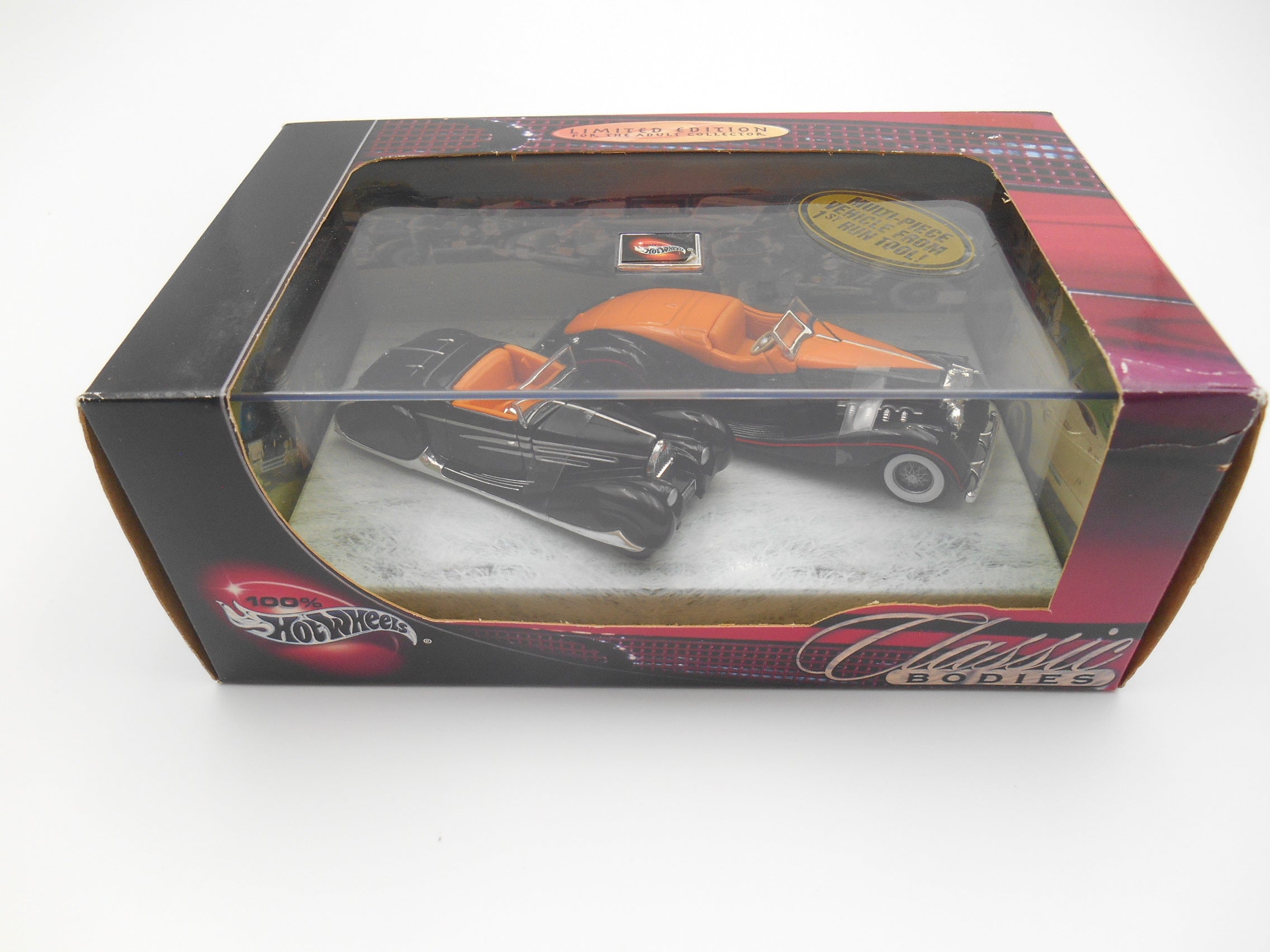 Hot Wheels 100% Custom Bodies 2-Car Set Black & Orange Hot Rods Limited Edition