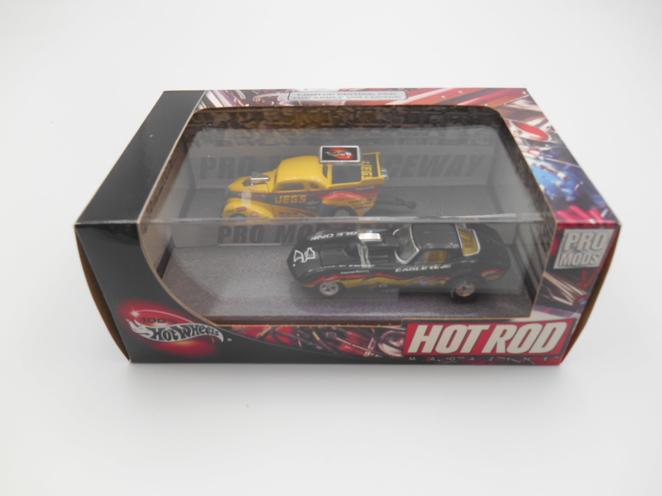 Hot Wheels Hot Rod Magazine Pro Mods 2-Car Set Jegs Drag Racing Diecast Collection