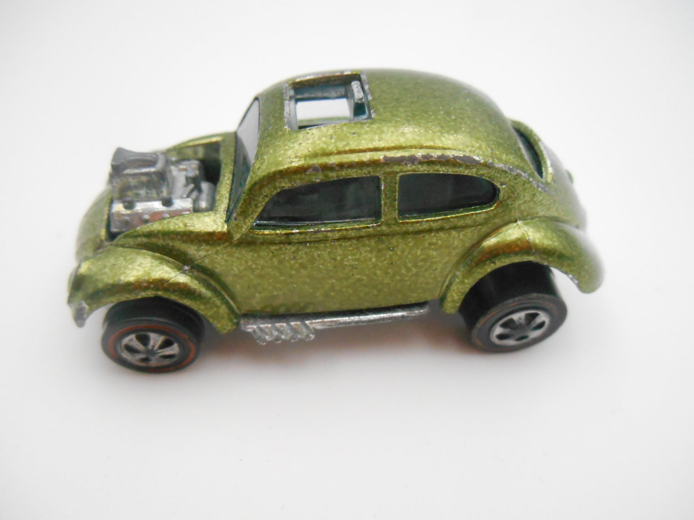Hot Wheels Redline Custom Volkswagen Beetle Olive Green 1967