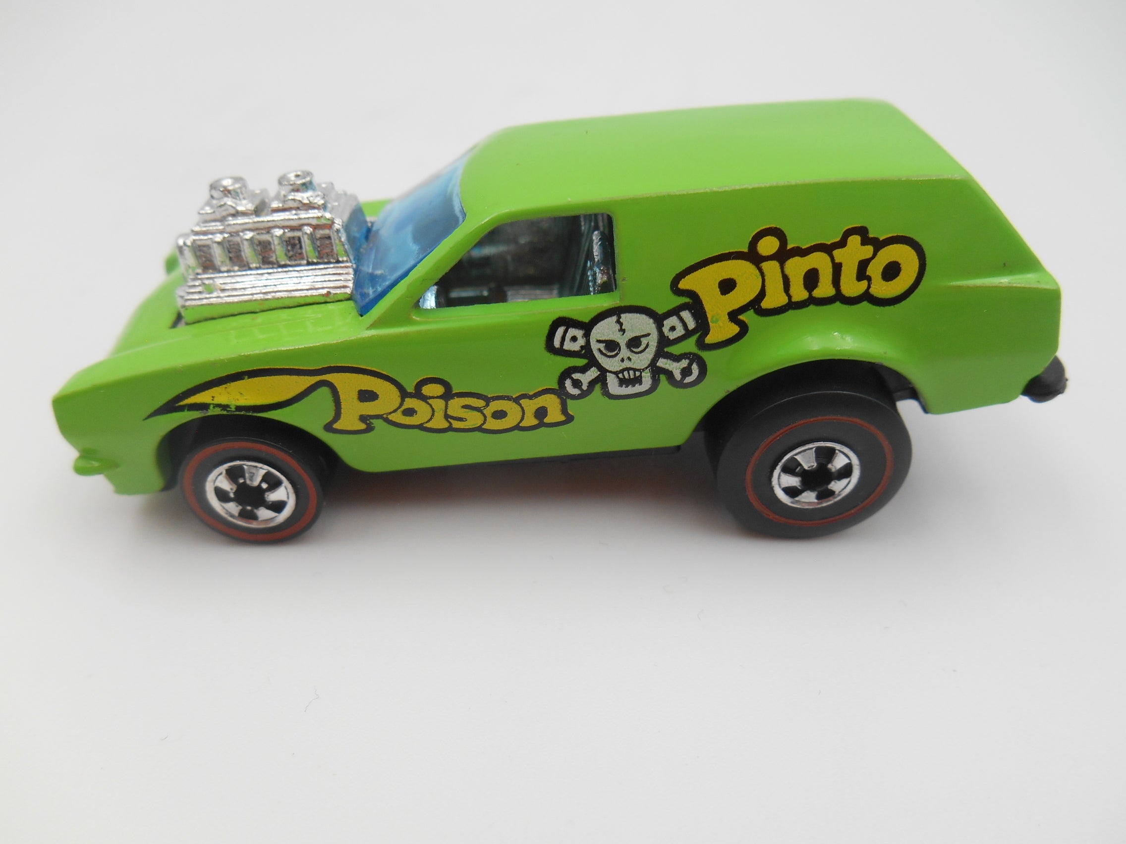Hot Wheels Poison Pinto lime Green enamel Redline Hong Kong 1975