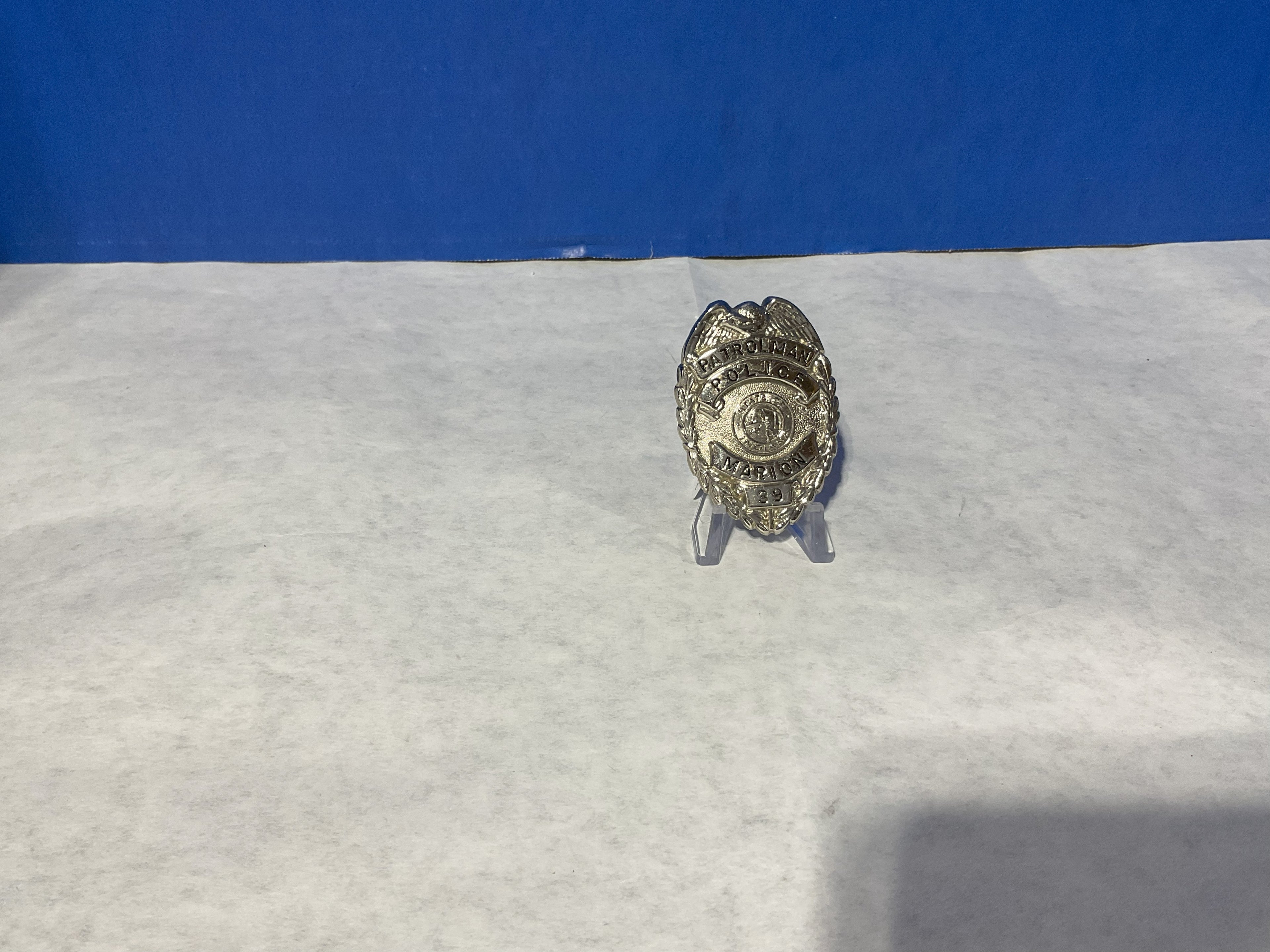 Patrolman Police Marion 39 Badge