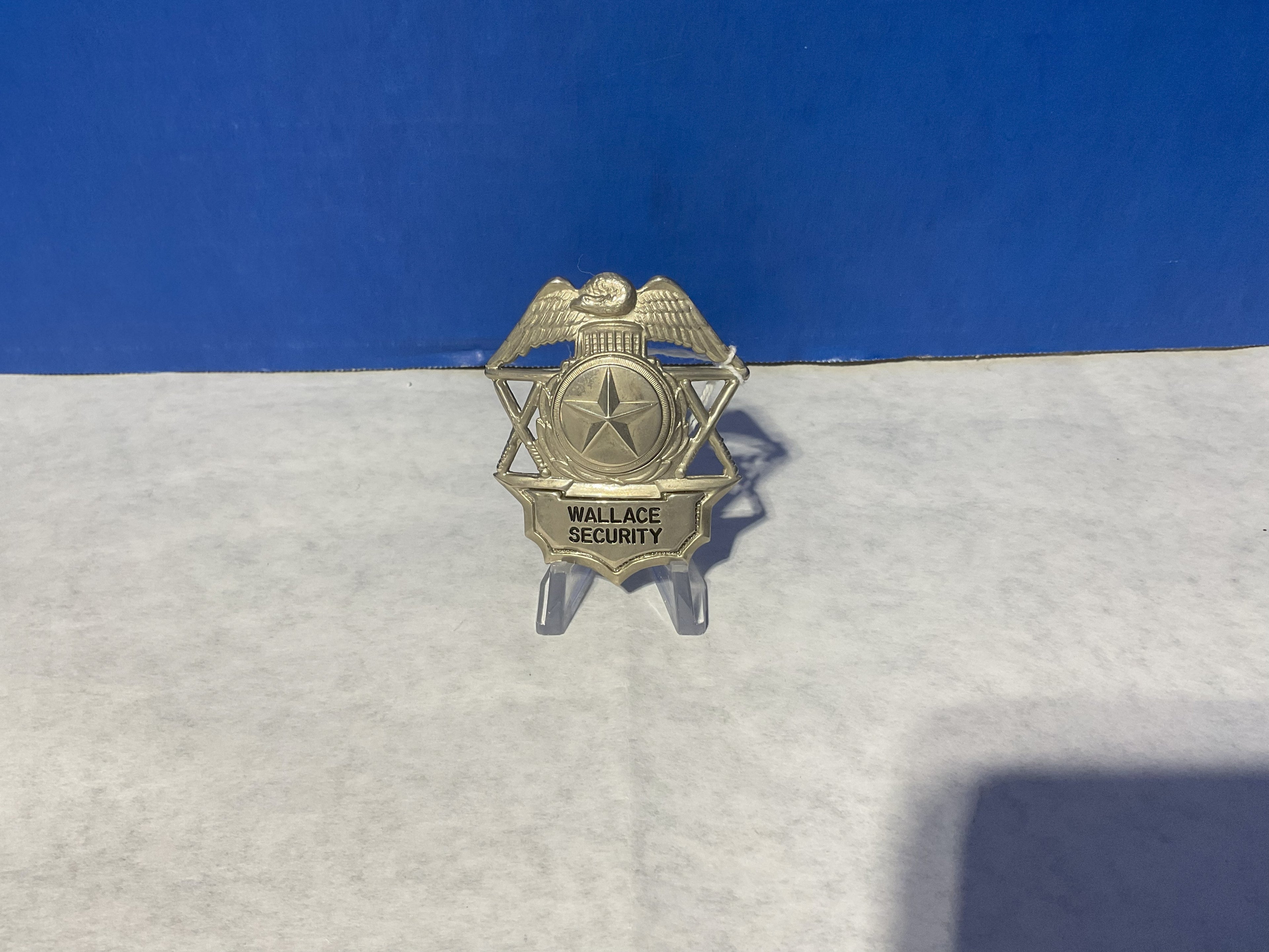 Wallace Security Hat Badge