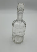 National Club Aromatic Schnapps Bottle – Clear Glass Decanter w/ Stopper