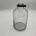 One Gallon Glass Jug with Wooden Handle – Embossed Clear Utility Jug