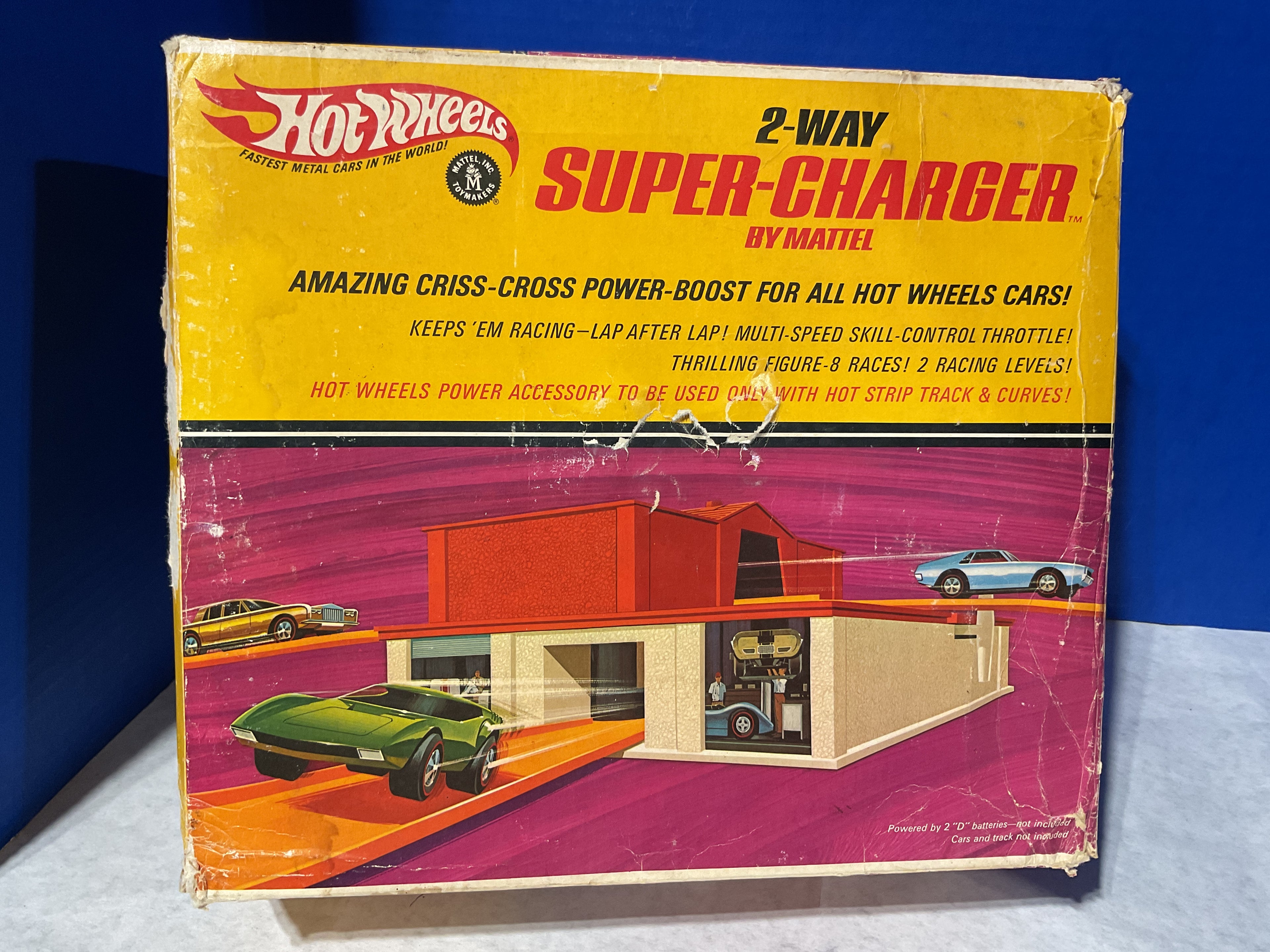 Vintage Hot Wheels 2-Way Super-Charger – Criss-Cross Power Boost Track Set (Original Box)
