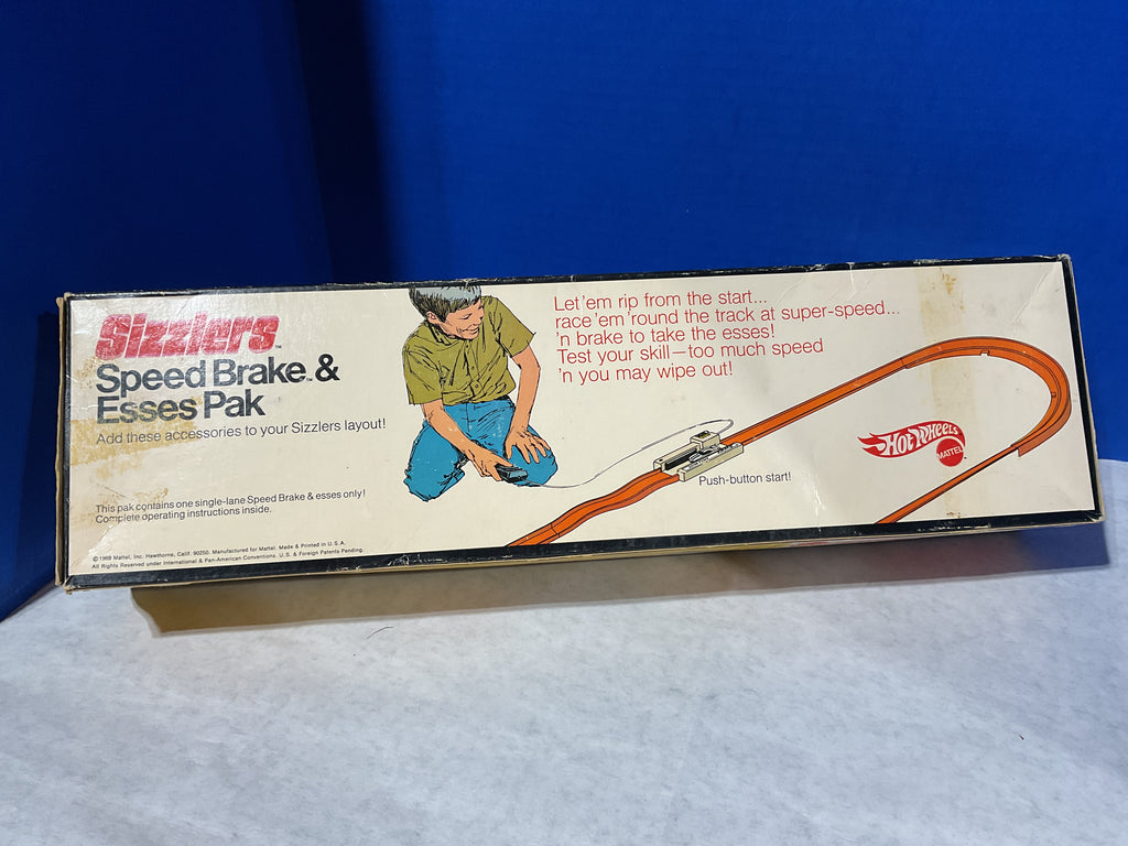 Vintage Hot Wheels Sizzlers Speed Brake & Esses Pak – Single Lane Track Expansion (Original Box)