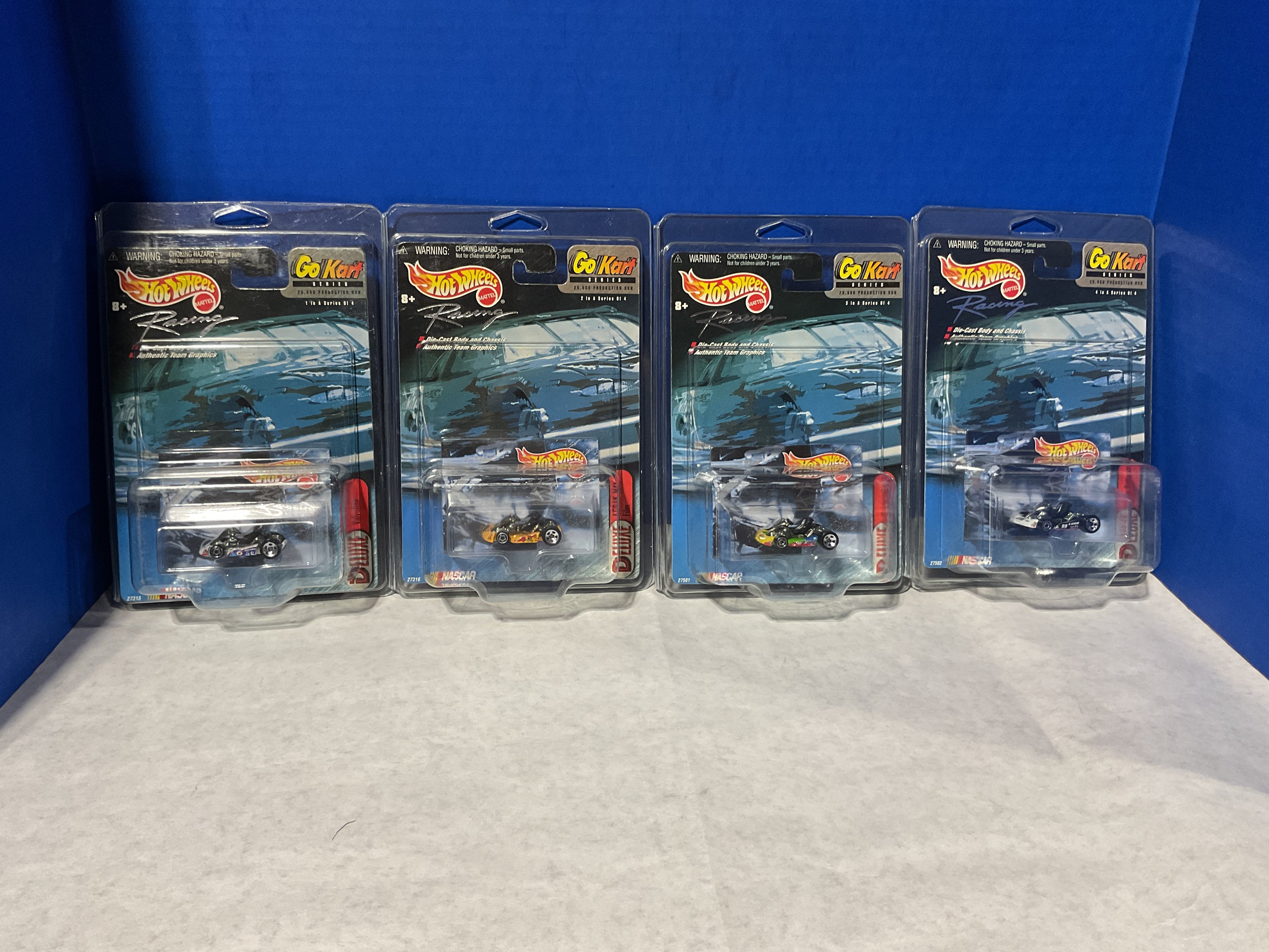 Set of 4 Hot Wheels Racing “Go Kart” Series Die-Cast Models – Limited Edition 1 of 25,000 (Sealed)