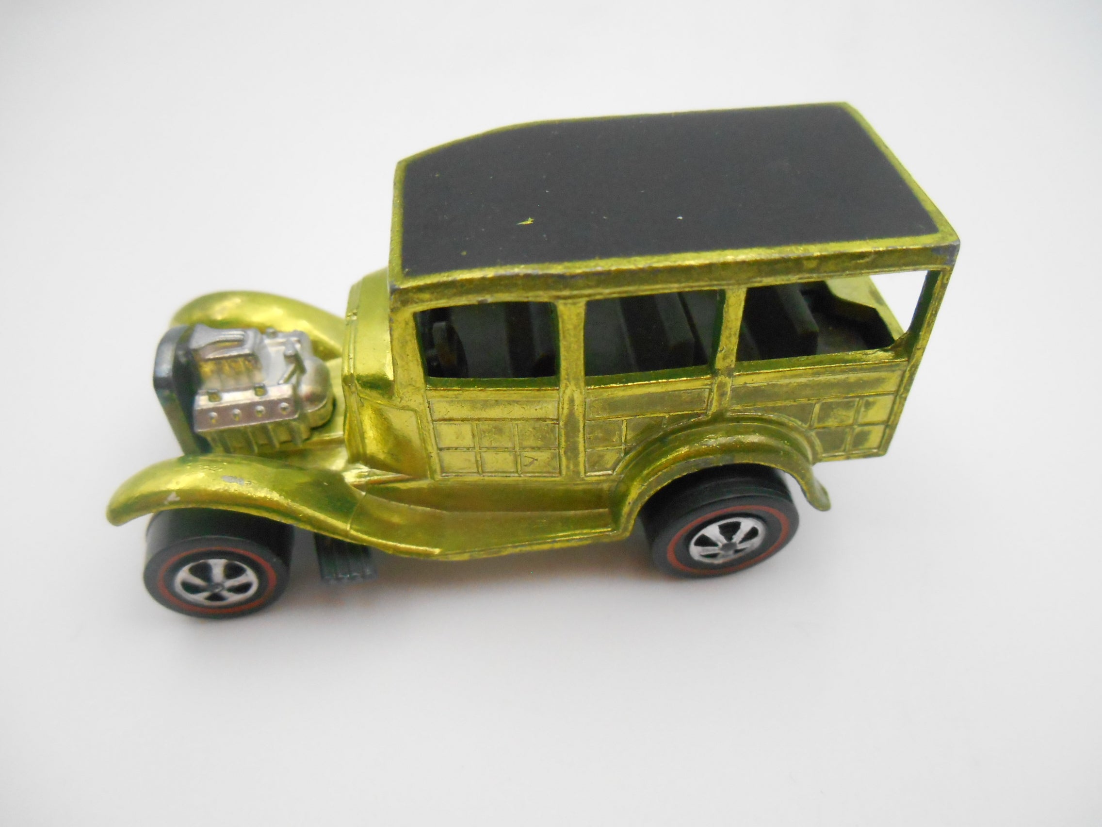 Vintage Hot Wheels Classic '31 Ford Woody – Redline Era 1968 olive green spectra flame