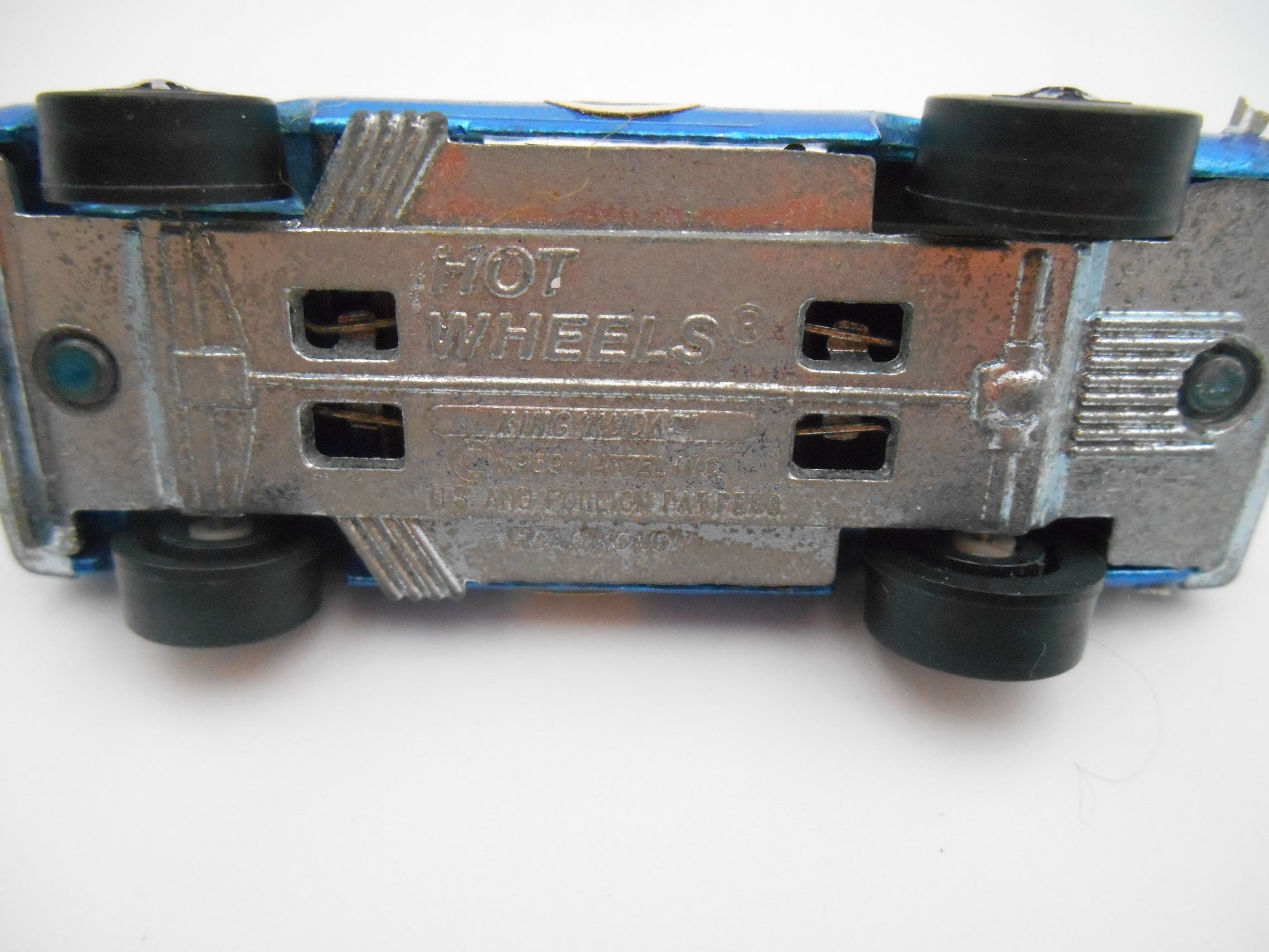Vintage Hot Wheels King Kuda – Blue #3 Racing Variant metallic spectra flame