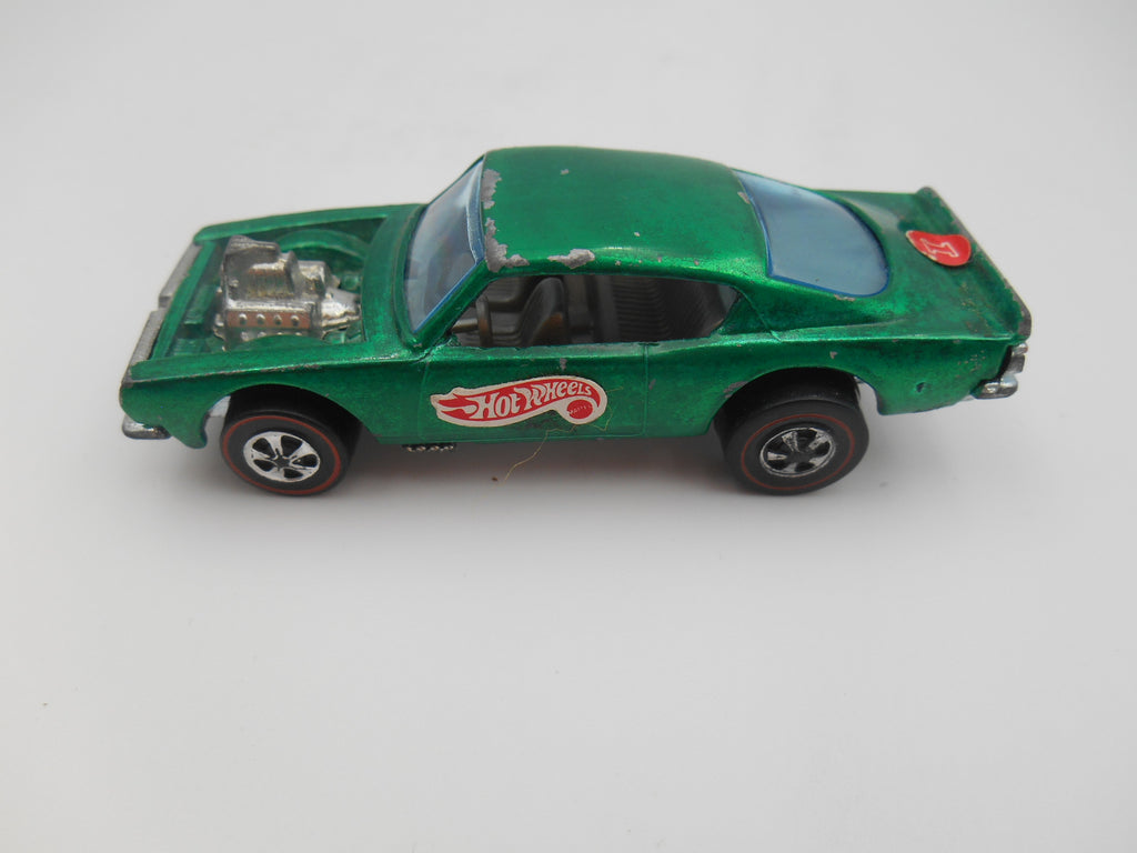 Vintage Hot Wheels King Kuda – Redline Era green paint spectra flame