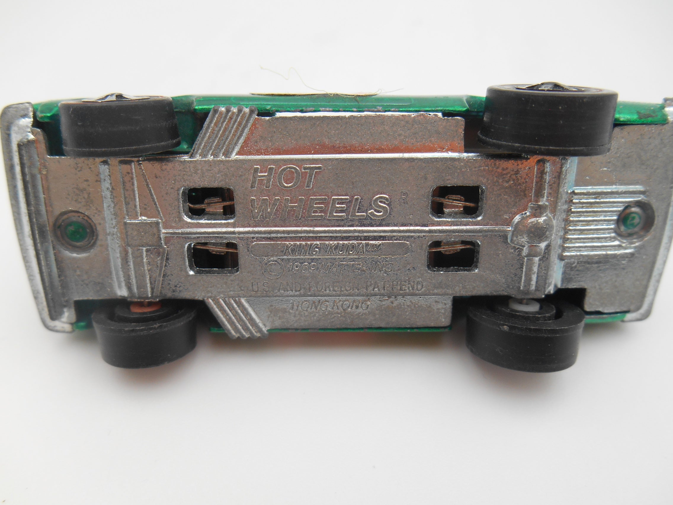 Vintage Hot Wheels King Kuda – Redline Era green paint spectra flame