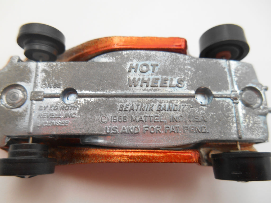Vintage Hot Wheels Redline Beatnik Bandit Spectraflame Orange 1968 Mattel USA
