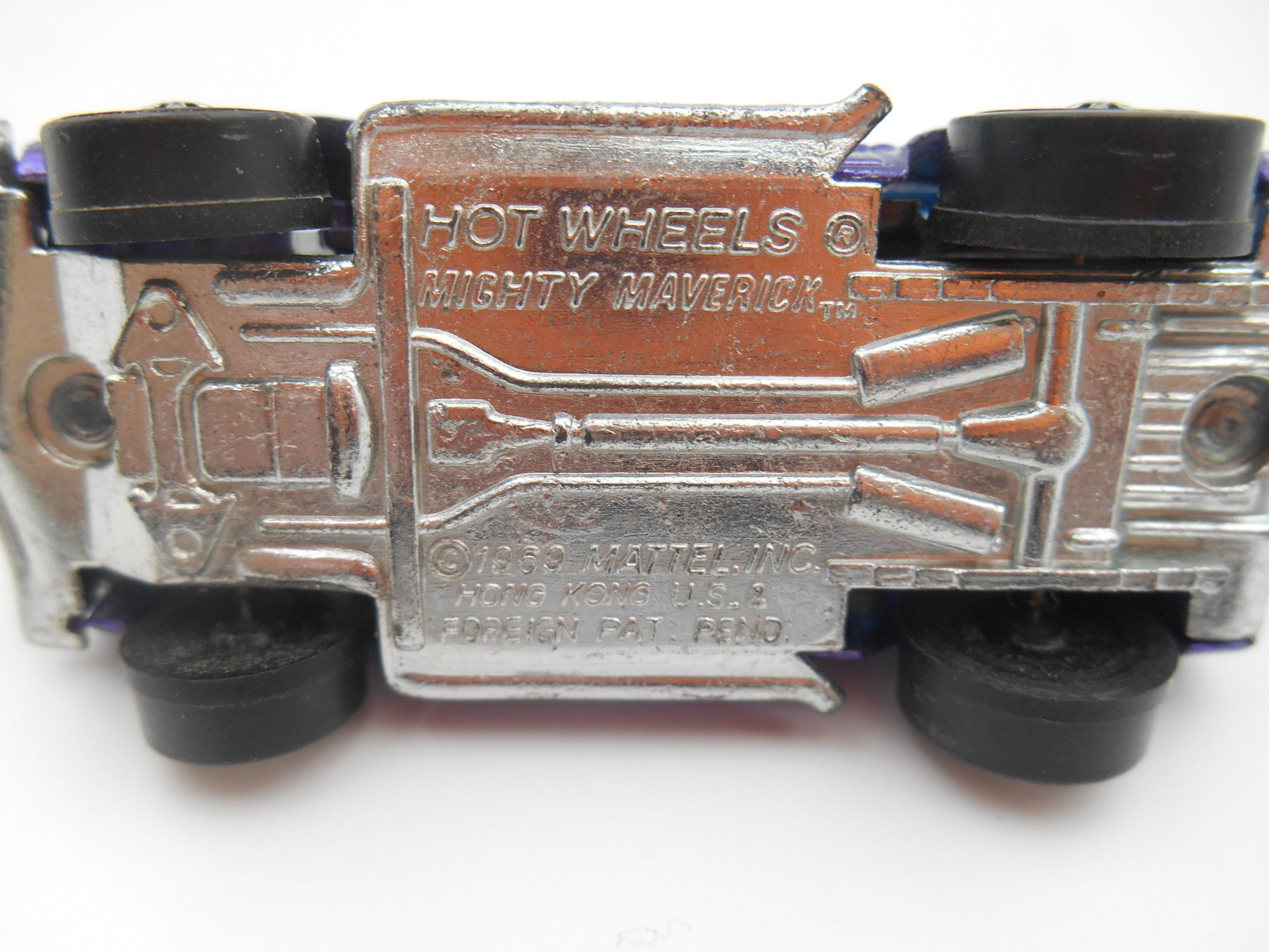 Vintage Hot Wheels Redline Mighty Maverick Spectraflame Purple 1969 Mattel Hong Kong