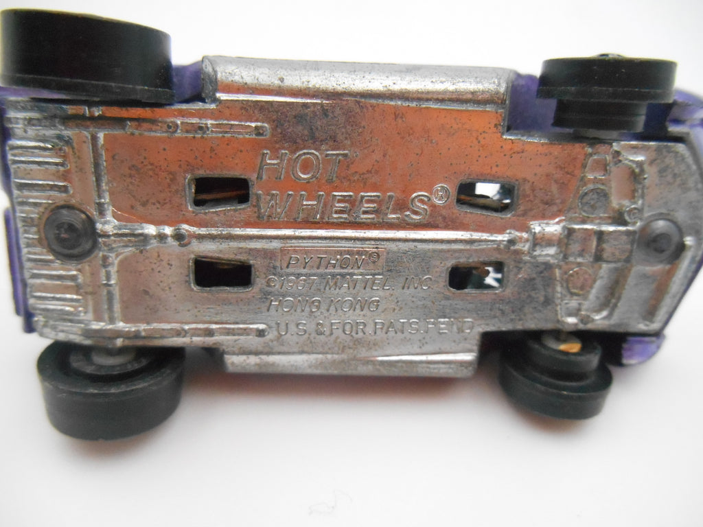 Vintage Hot Wheels Redline Python Purple 1967 Mattel Hong Kong spectra flame finish