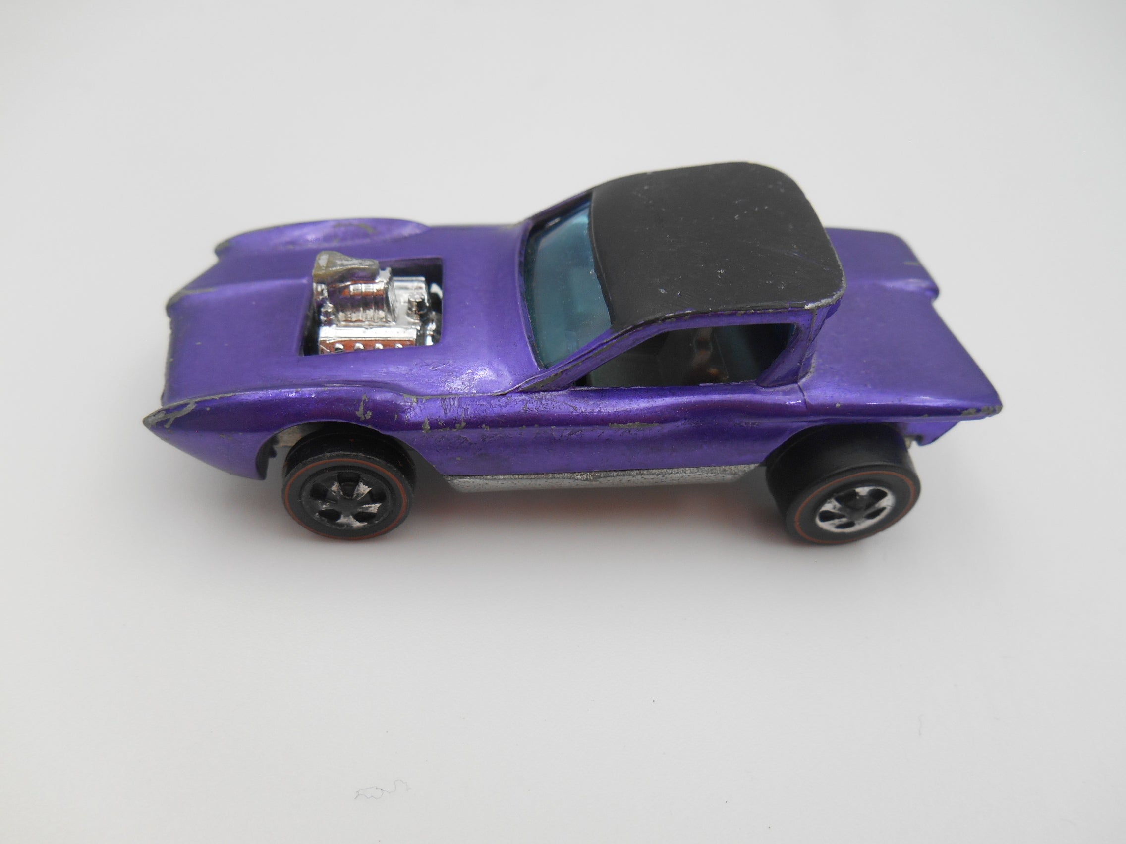 Vintage Hot Wheels Redline Python Purple 1967 Mattel Hong Kong spectra flame finish