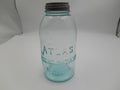 Vintage Atlas Strong Shoulder Mason 1/2 Gallon Canning Jar – Aqua Blue