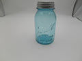 Vintage Ball Perfect Mason Aqua Glass Jar with Zinc Lid