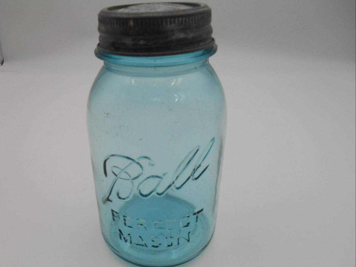 Vintage Ball Perfect Mason Quart Jar – Aqua Blue