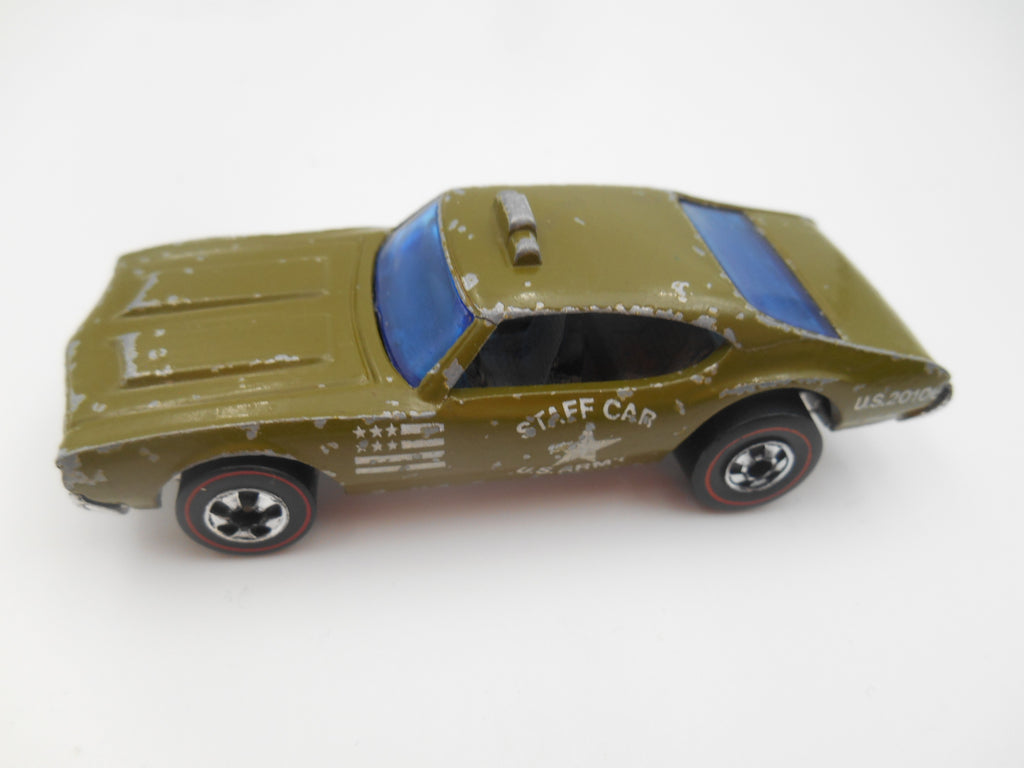 Vintage Hot Wheels U.S. Army Staff Car (1969 Casting) green with white lettering