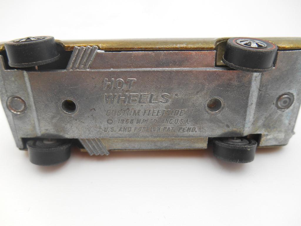 Vintage Hot Wheels Custom Fleetside Pickup (1968 Casting)olive/gold spectraflame