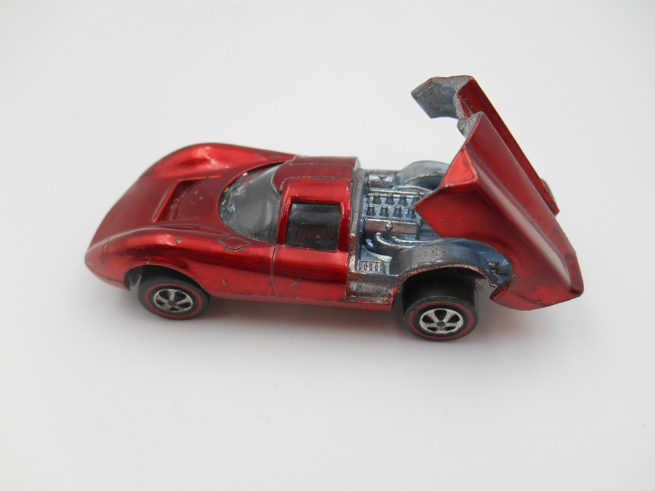 Vintage Hot Wheels Redline Lola GT70 Red Spectraflame Club Kit Base Sticker 1970 Mattel Hong Kong