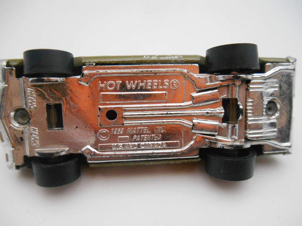 Vintage Hot Wheels U.S. Army Staff Car (1969 Casting) green with white lettering