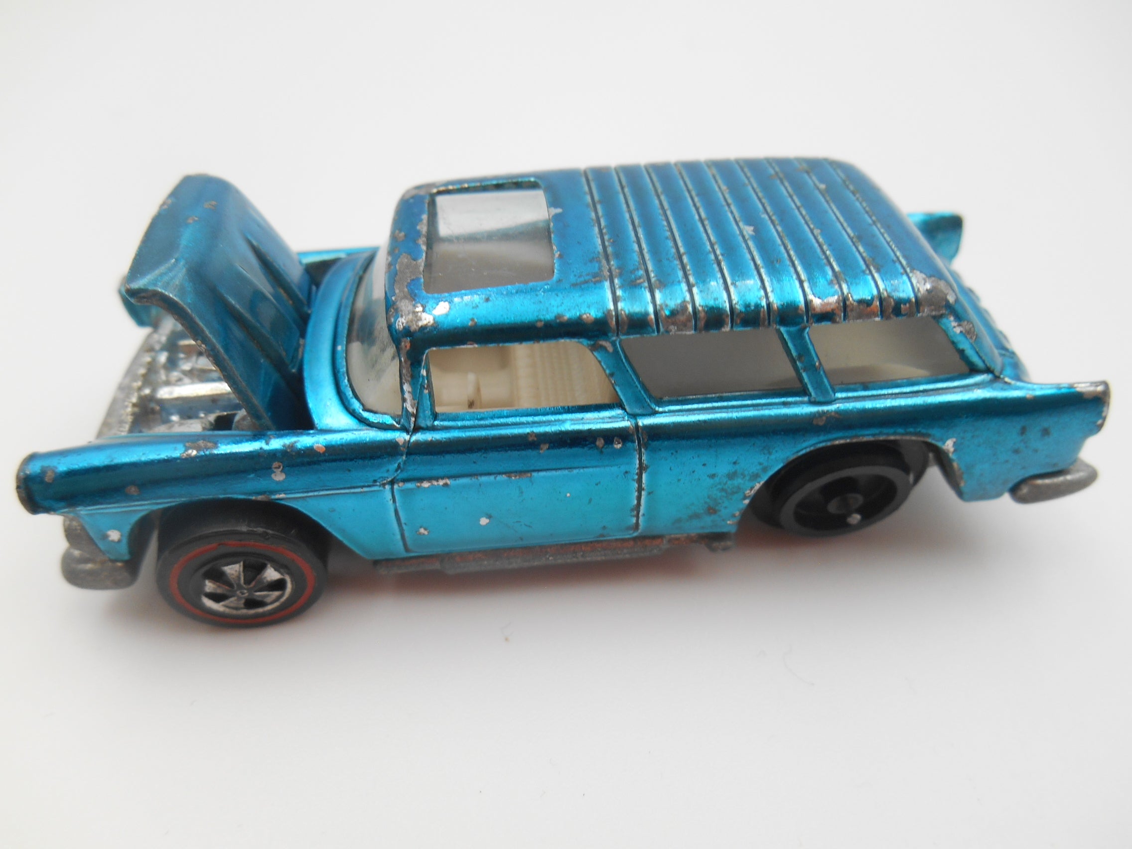 Vintage Hot Wheels Classic Nomad Wagon (1969 Casting)aqua teal spectraflame