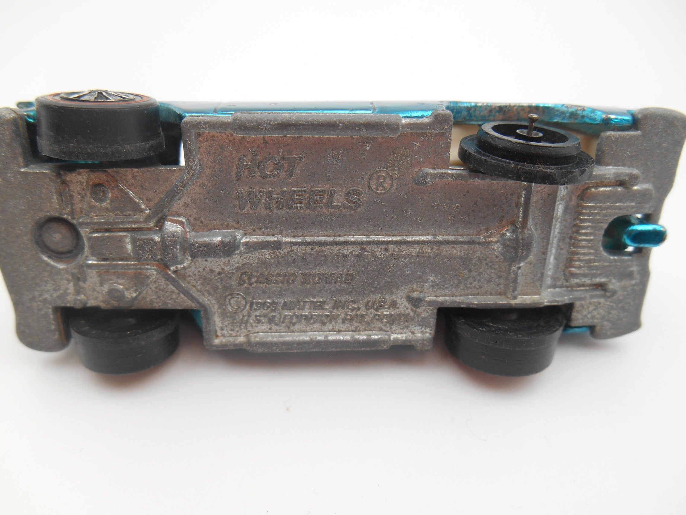 Vintage Hot Wheels Classic Nomad Wagon (1969 Casting)aqua teal spectraflame