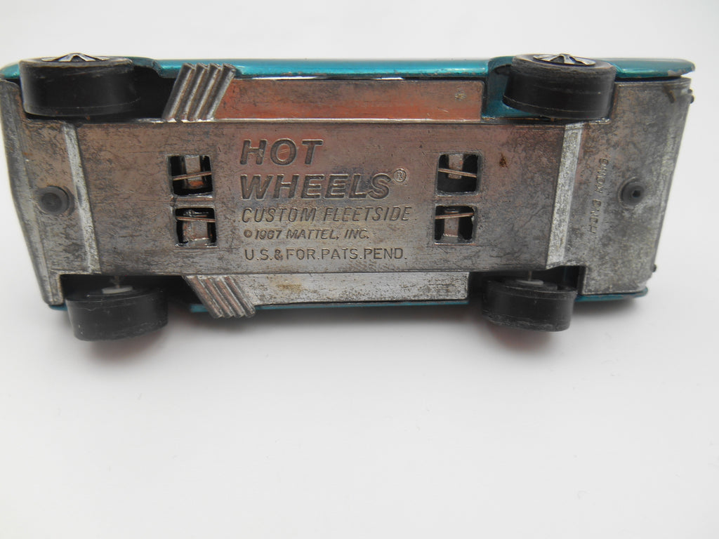 Vintage Hot Wheels Custom Fleetside Pickup (1967 Casting)teal/blue metallic paint
