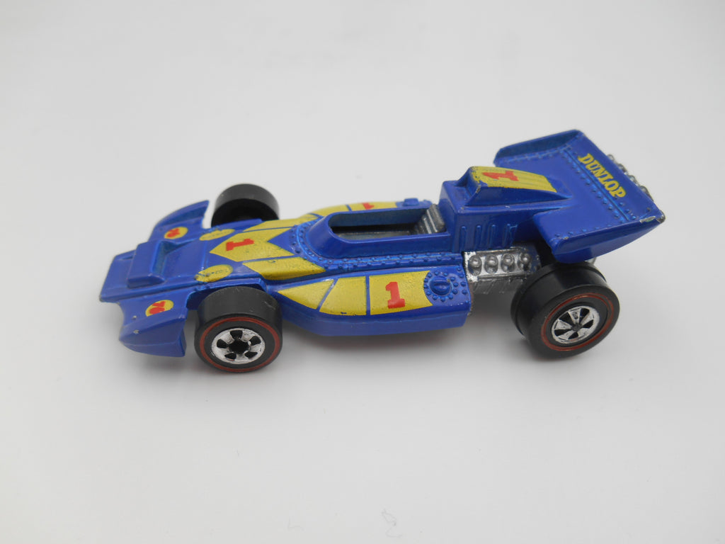 Vintage Hot Wheels El Rey Special™ Formula Racer (1973 Casting) blue with yellow graphics