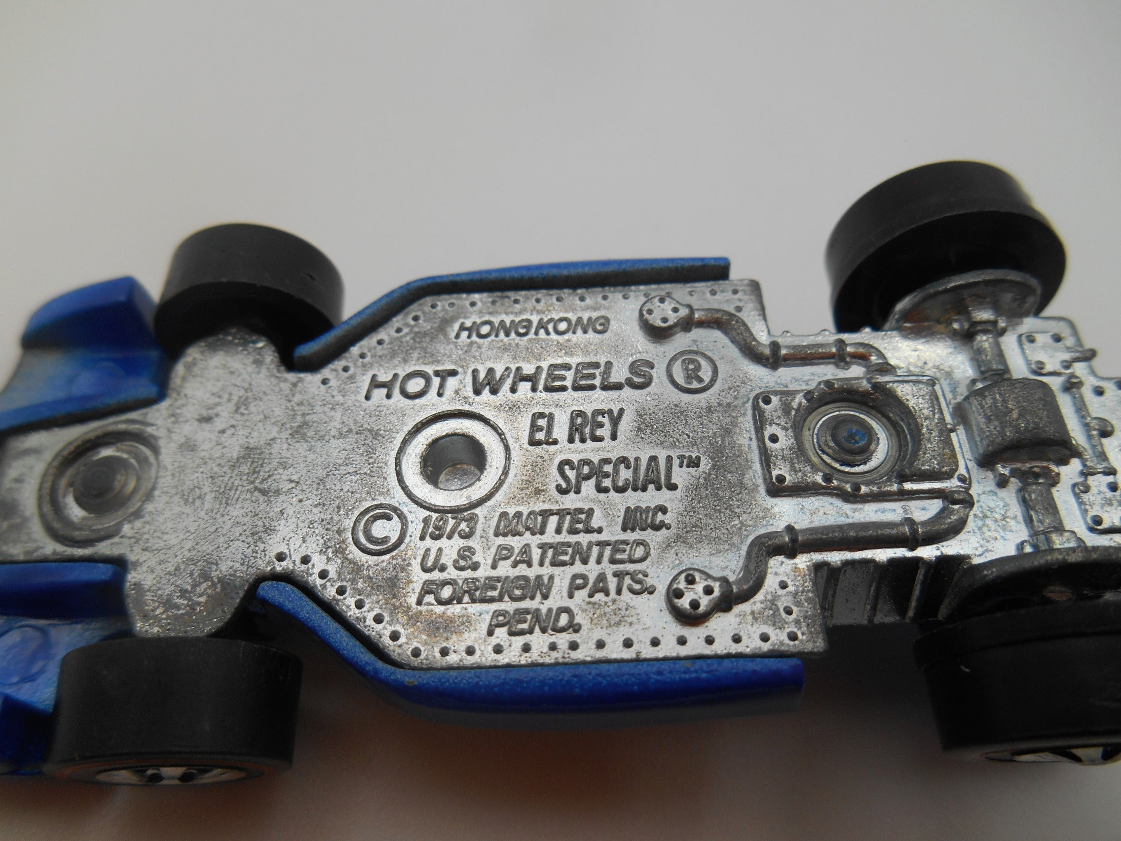 Vintage Hot Wheels El Rey Special™ Formula Racer (1973 Casting) blue with yellow graphics
