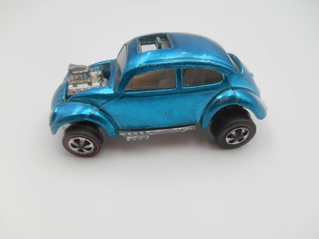 Vintage Hot Wheels Redline Custom Beetle Volkswagen Blue Spectraflame USA 1967 Mattel