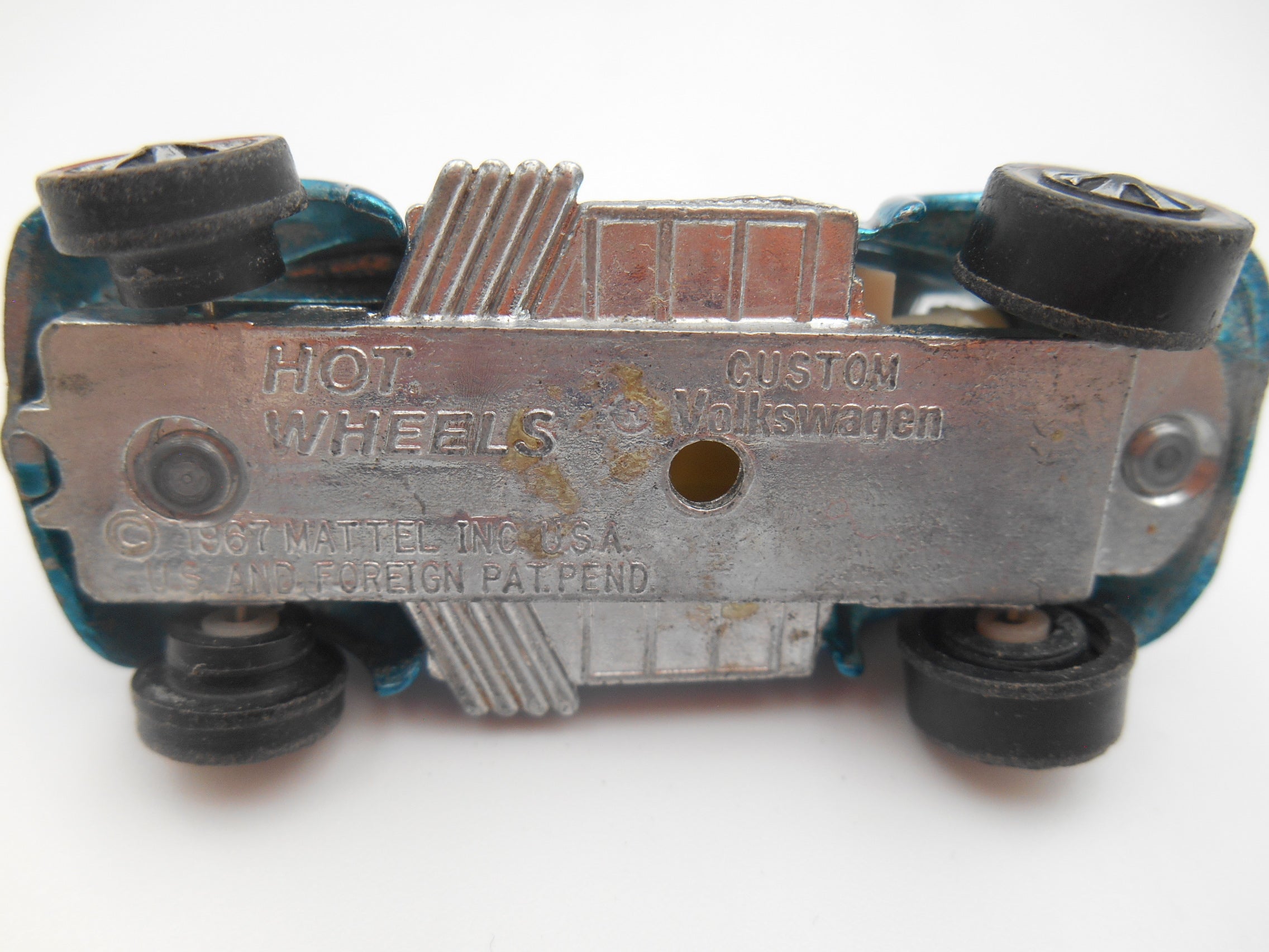 Vintage Hot Wheels Redline Custom Beetle Volkswagen Blue Spectraflame USA 1967 Mattel