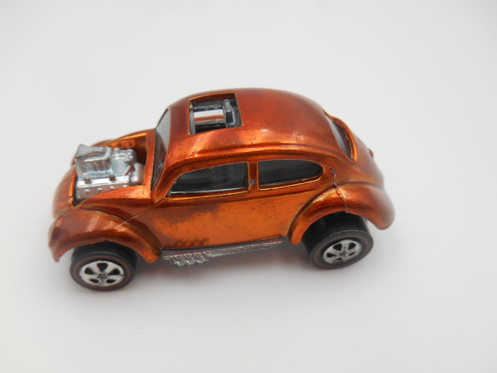 Vintage Hot Wheels Redline Custom Beetle Volkswagen Copper Orange USA 1968 Mattel