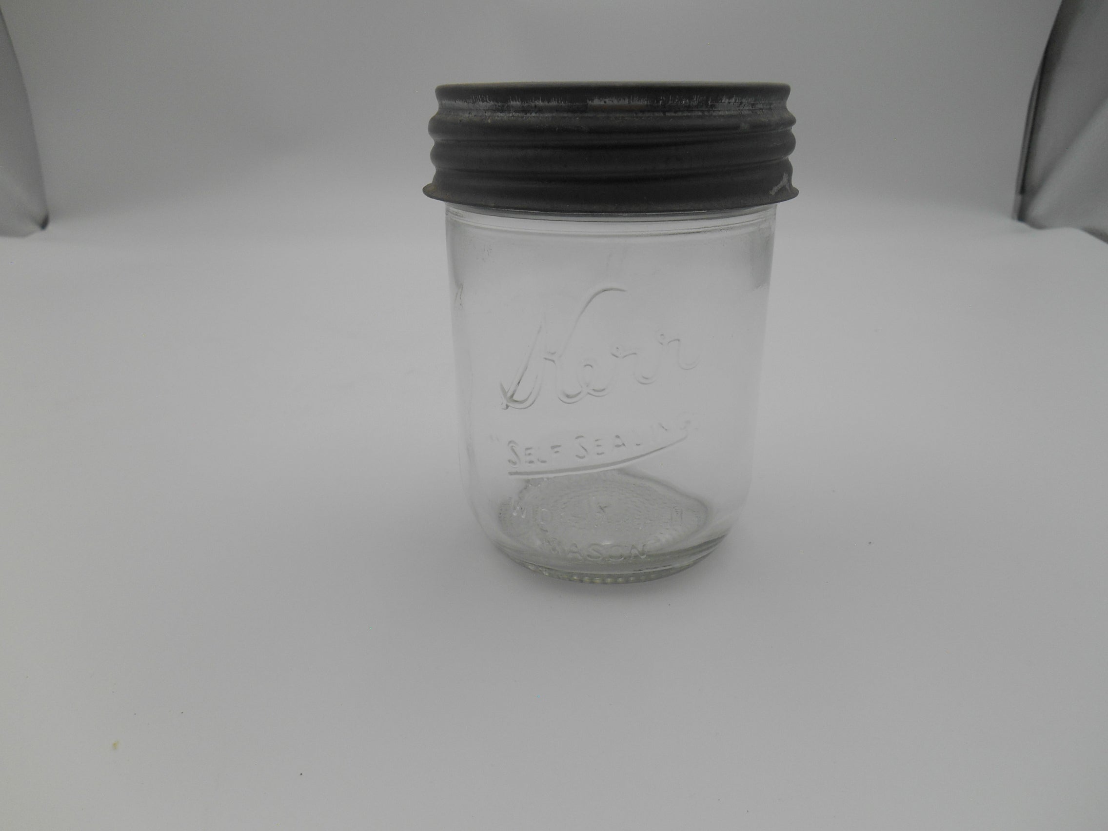Vintage Kerr Self Sealing Wide Mouth Mason Jar with Lid