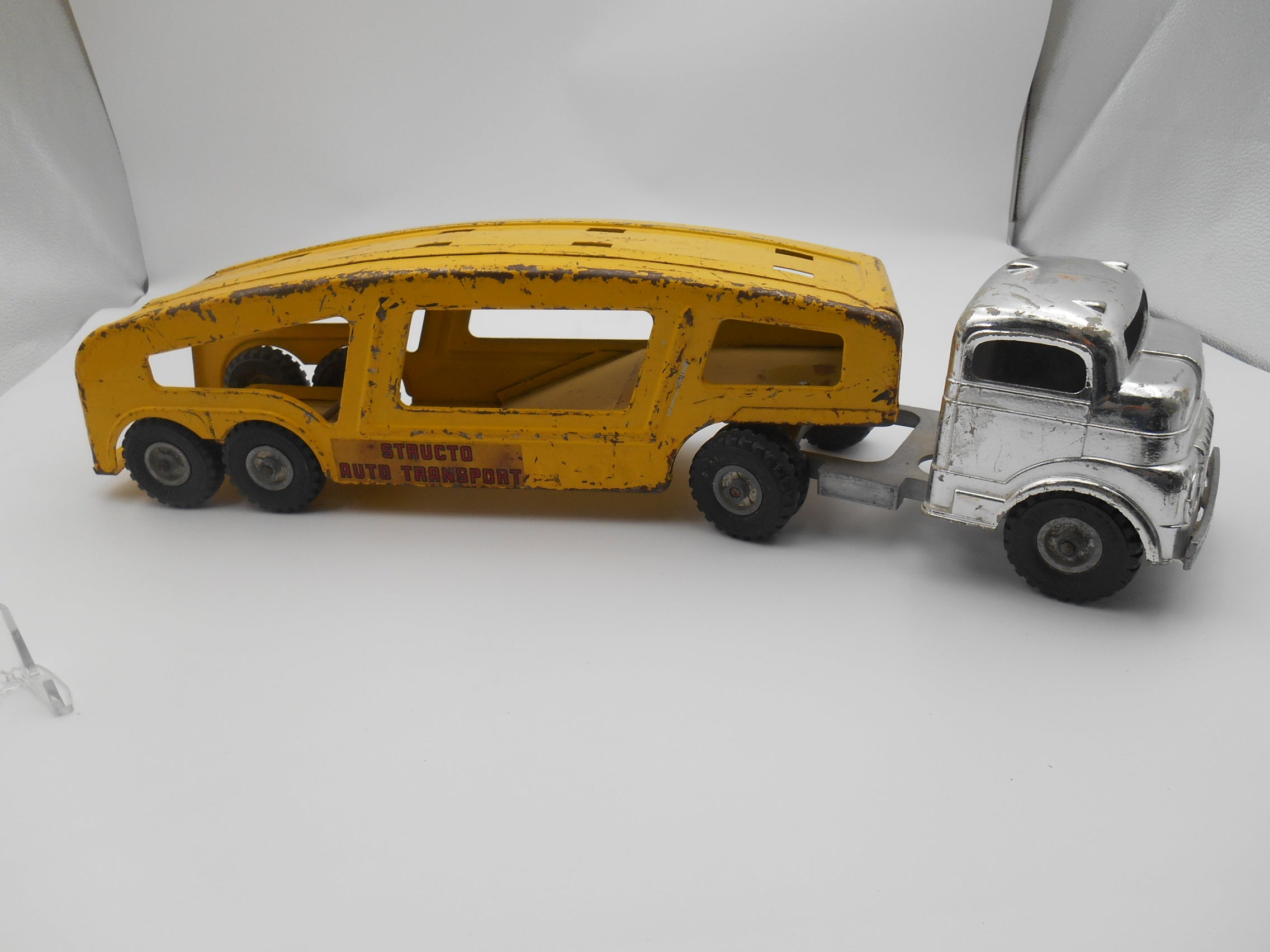 Vintage Structo Auto Transport Toy Truck & Car Carrier