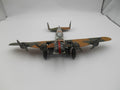 Vintage Tin Wind-Up Four Engine Bomber Airplane Toy