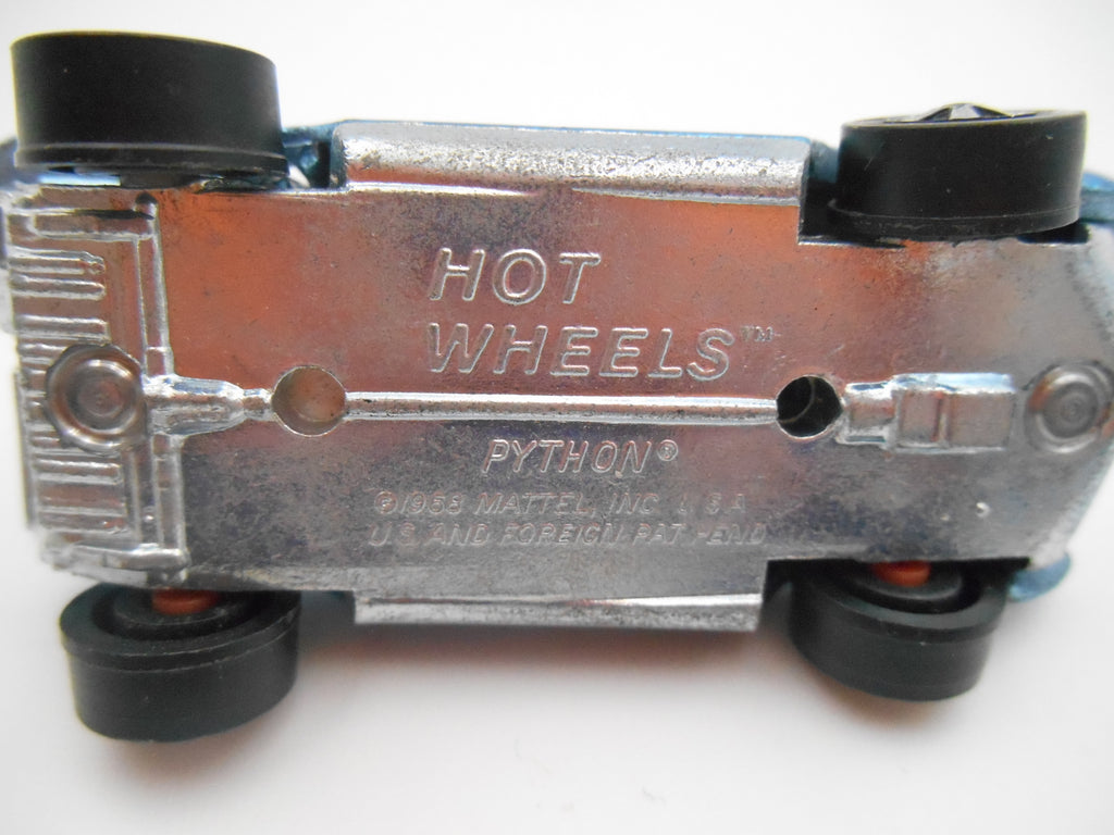 Vintage Hot Wheels Redline Python Light Blue Spectraflame 1968 Mattel Hong Kong
